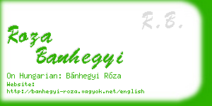 roza banhegyi business card